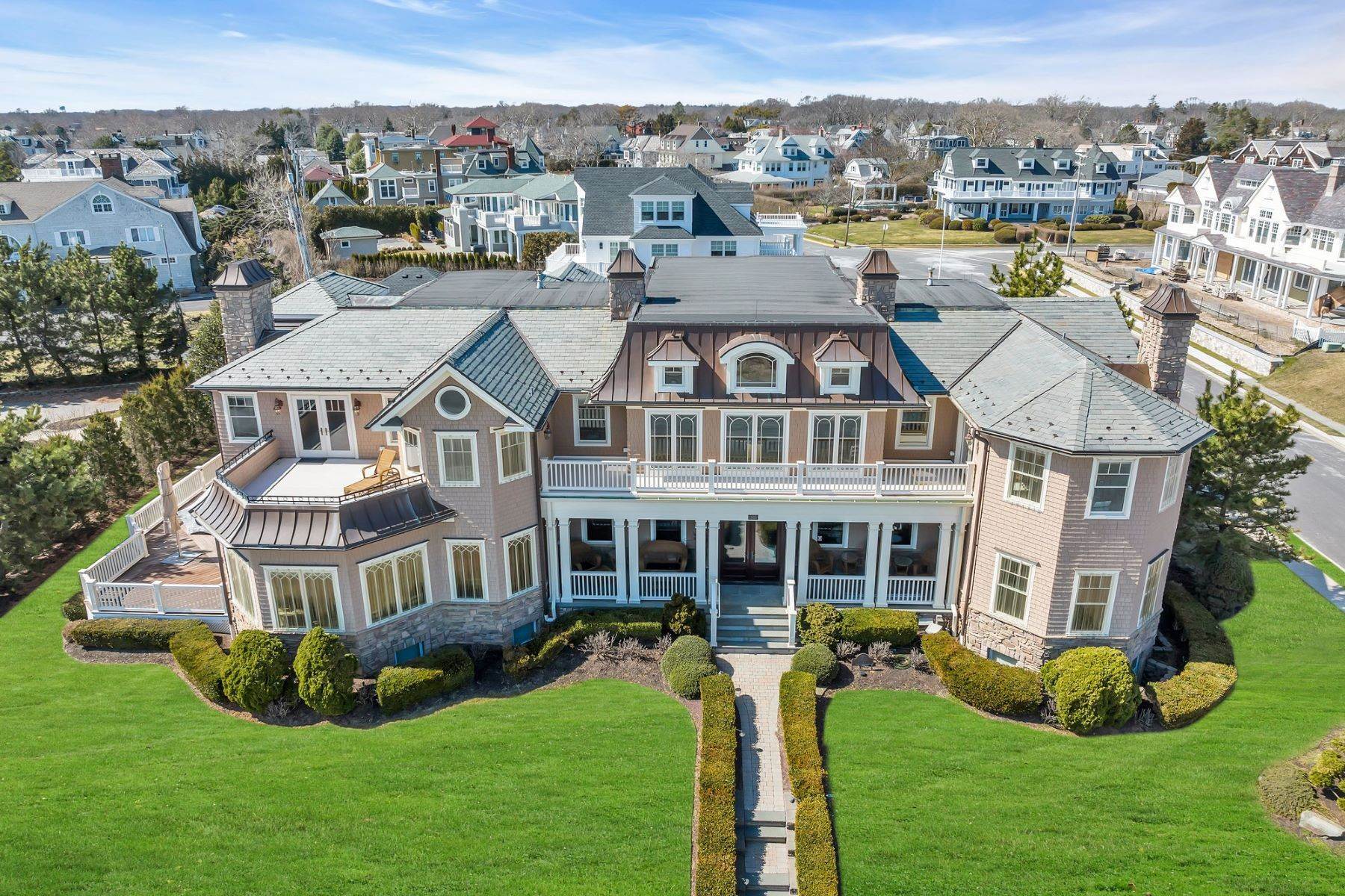 Single Family Homes for Sale at Unparalleled Oceanfront Home 1805 Ocean Avenue Spring Lake, New Jersey 07762 United States
